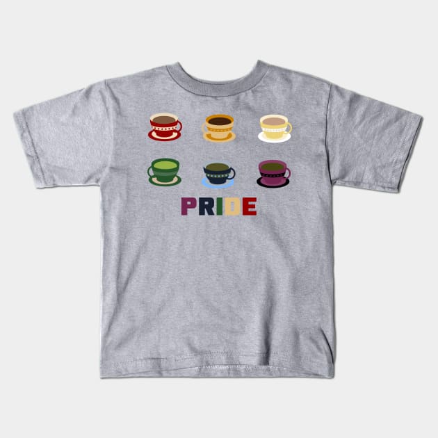 Teacup Pride Kids T-Shirt by LochNestFarm